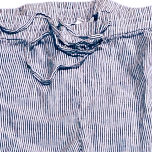 Talbots Linen Blend Striped Wide Leg Pants - Picture 5 of 11